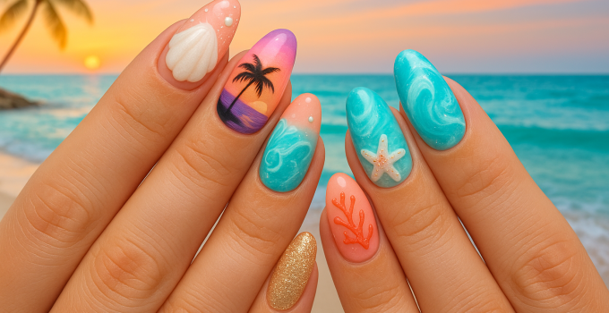 Beach Style Nägel die jede Urlauberin jetzt tragen will